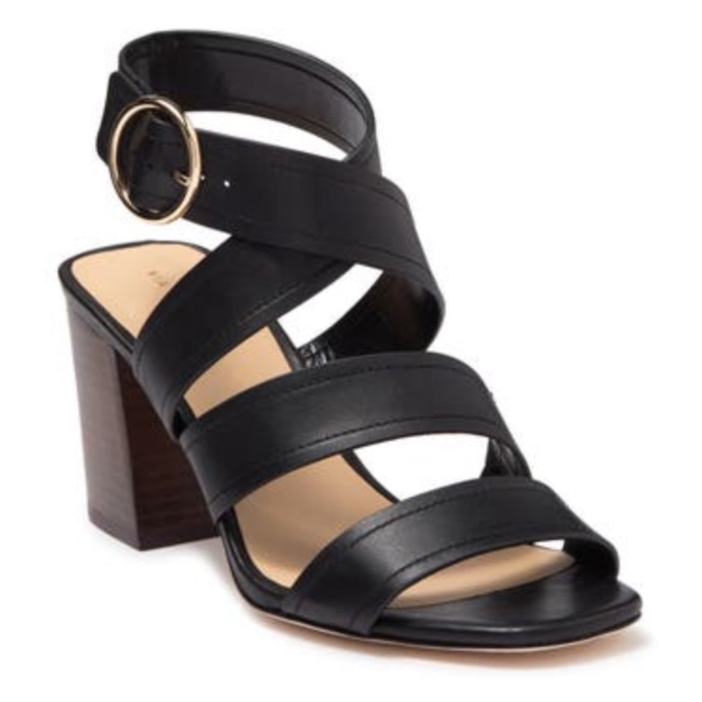 Via Spiga Elianna Block Heel Leather Sandal Sz 8.5